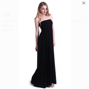 Black maxi tube dress in small